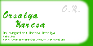 orsolya marcsa business card